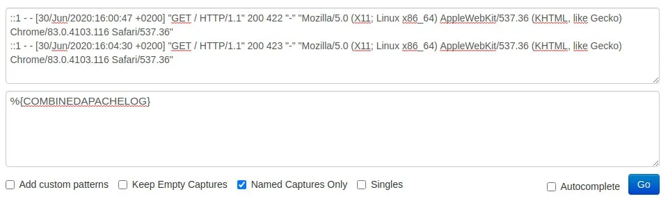 utilisation de grokdebug