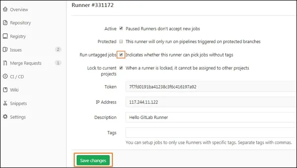 Option Run untagged jobs