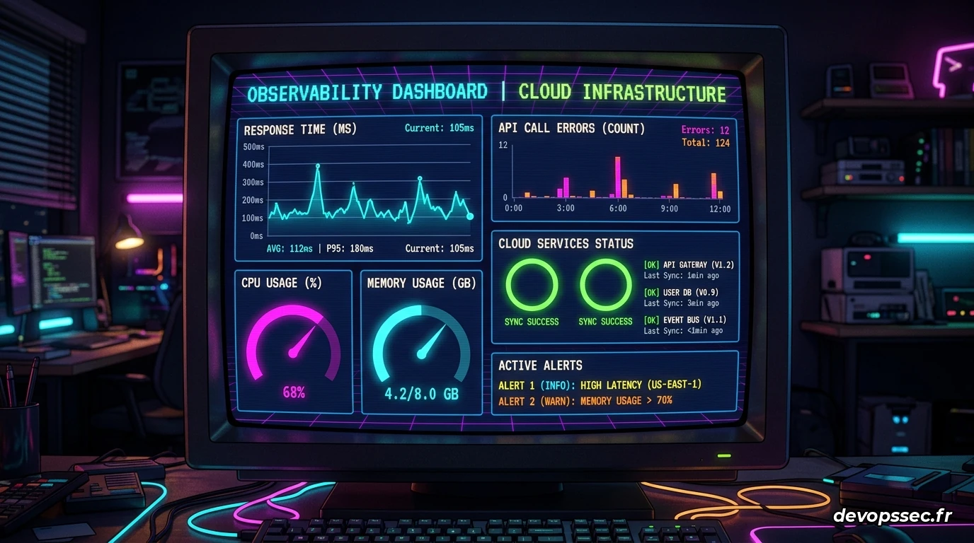 Visualisation des métriques et alertes de synchronisation de secrets Kubernetes