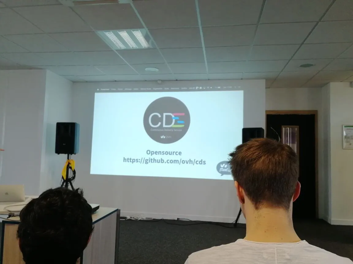 L'équipe OVH qui présente son outil CDS